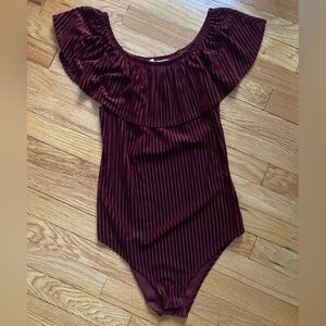 Velvet Burgundy Leotard